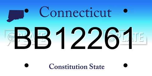 BB12261 Connecticut License Plate