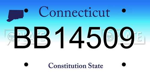 BB14509 Connecticut License Plate