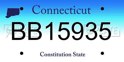 BB15935 Connecticut License Plate