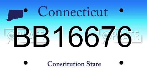 BB16676 Connecticut License Plate