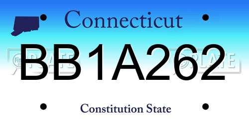 BB1A262 Connecticut License Plate