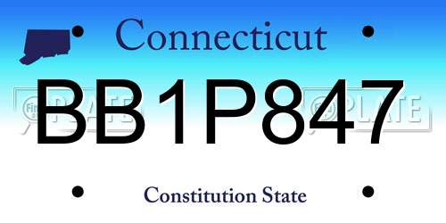 BB1P847 Connecticut License Plate