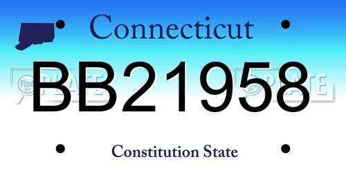BB21958 Connecticut License Plate