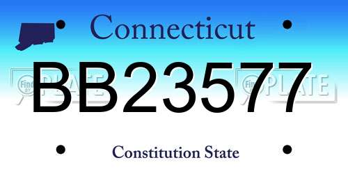 BB23577 Connecticut License Plate