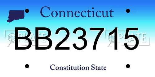 BB23715 Connecticut License Plate