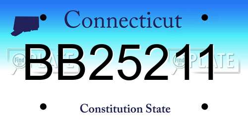 BB25211 Connecticut License Plate