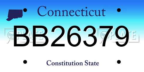 BB26379 Connecticut License Plate