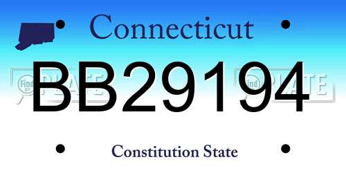 BB29194 Connecticut License Plate