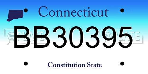 BB30395 Connecticut License Plate