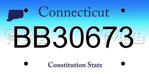 BB30673 Connecticut License Plate