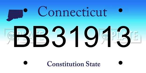 BB31913 Connecticut License Plate