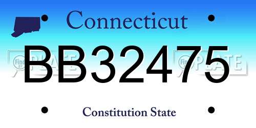 BB32475 Connecticut License Plate