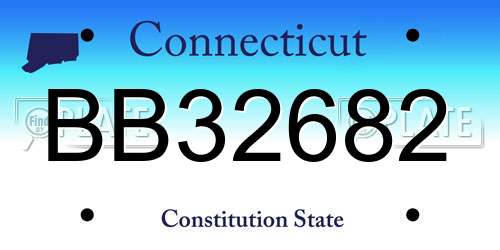 BB32682 Connecticut License Plate