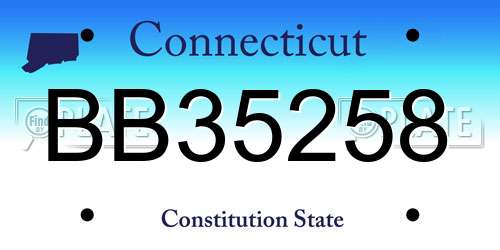 BB35258 Connecticut License Plate