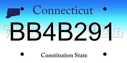 BB4B291 Connecticut License Plate