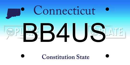 BB4US Connecticut License Plate