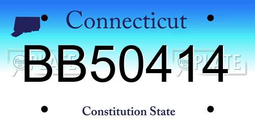 BB50414 Connecticut License Plate