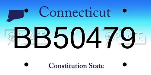 BB50479 Connecticut License Plate