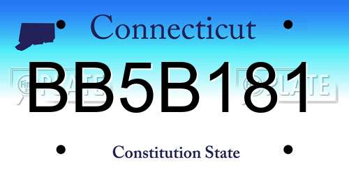BB5B181 Connecticut License Plate