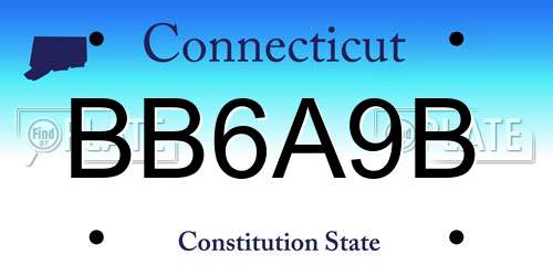 BB6A9B Connecticut License Plate