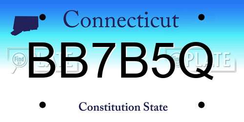 BB7B5Q Connecticut License Plate