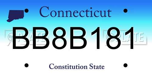 BB8B181 Connecticut License Plate