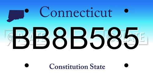 BB8B585 Connecticut License Plate