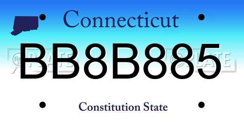 BB8B885 Connecticut License Plate