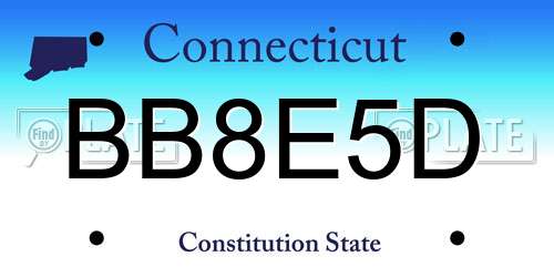 BB8E5D Connecticut License Plate