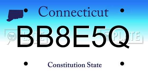BB8E5Q Connecticut License Plate