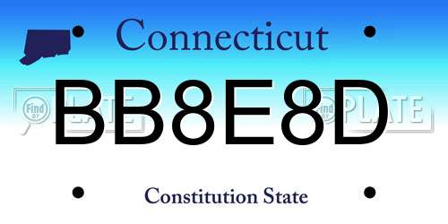 BB8E8D Connecticut License Plate