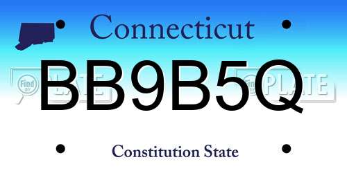 BB9B5Q Connecticut License Plate