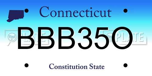 BBB35O Connecticut License Plate