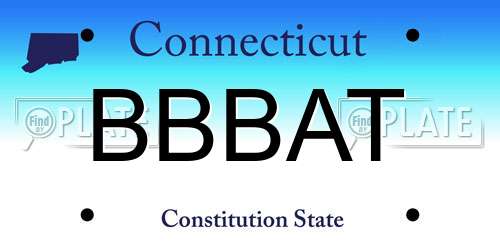 BBBAT Connecticut License Plate