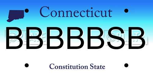 BBBBBSB Connecticut License Plate
