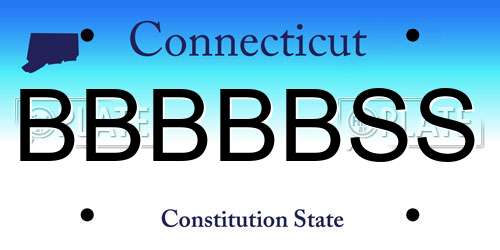 BBBBBSS Connecticut License Plate