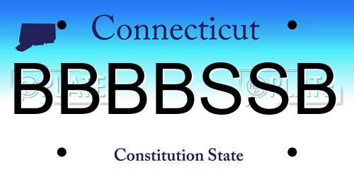 BBBBSSB Connecticut License Plate