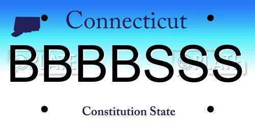 BBBBSSS Connecticut License Plate
