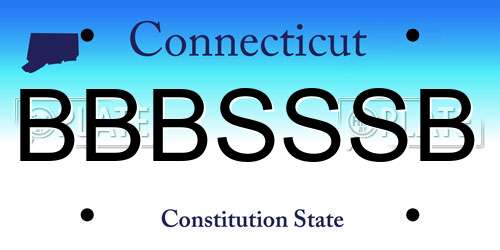 BBBSSSB Connecticut License Plate