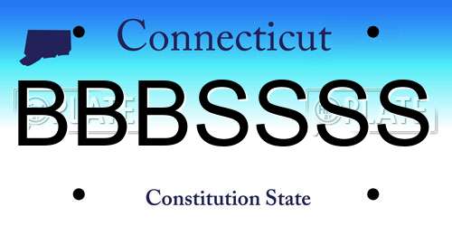 BBBSSSS Connecticut License Plate