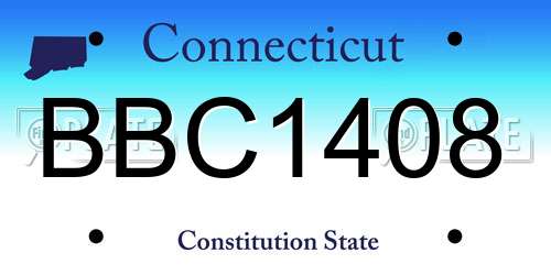 BBC1408 Connecticut License Plate