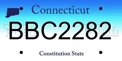 BBC2282 Connecticut License Plate