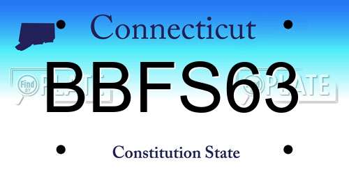 BBFS63 Connecticut License Plate