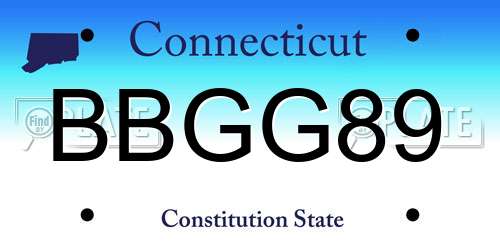 BBGG89 Connecticut License Plate