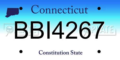 BBI4267 Connecticut License Plate