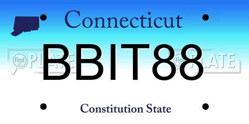 BBIT88 Connecticut License Plate