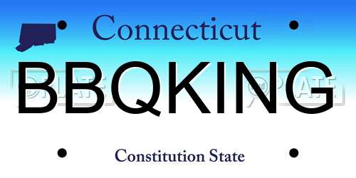 BBQKING Connecticut License Plate
