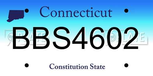 BBS4602 Connecticut License Plate