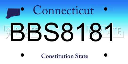 BBS8181 Connecticut License Plate