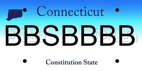 BBSBBBB Connecticut License Plate